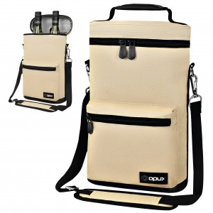 Wine cooler bag for portable wine bag shoulder strap padding is suitable for travel picnics