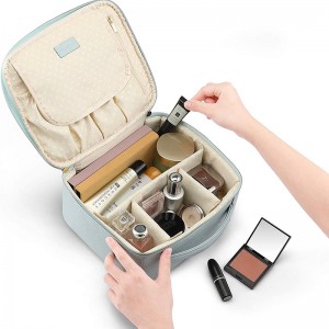 Cosmetic Bag for Organize Leather Professional Waterproof  Makeup Bag