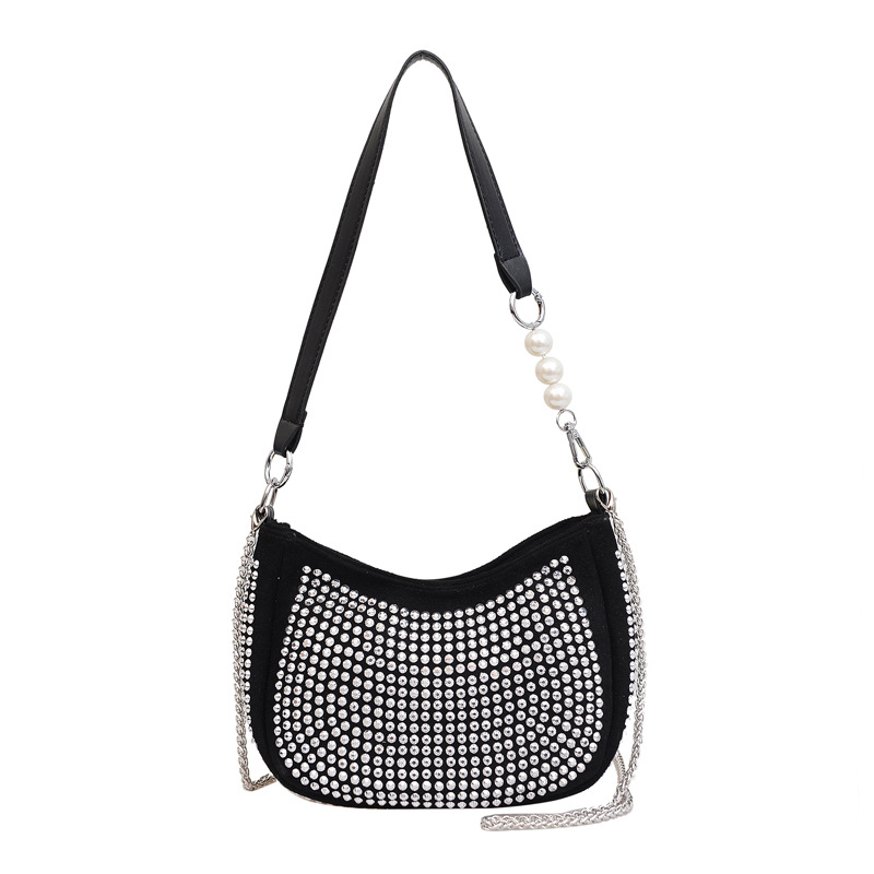OEM manufacturer Shopping Bags - Handbag Sandro Niche Design Rhinestone Underarm Bag Chain Shoulder Bag 2022 Fashion Handbag – Sandro