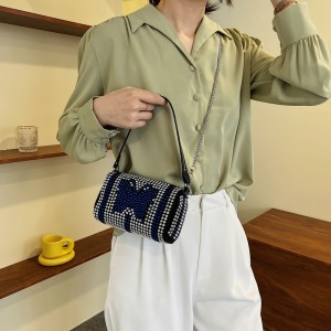 Handbag Sandro Versatile High-end Rhinestone Handbag 2022 New Chain Women’s Shoulder Messenger Bag