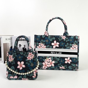 Canvas Tote New Fashion Eco Friendly Custom Printed Logo Tote Bag Women’s Large Capacity Handbag