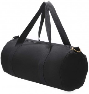 Heavy duty * and * cargo style * cotton canvas one-shoulder travel and storage duffel bag outdoor gym bag handbag unisex black small