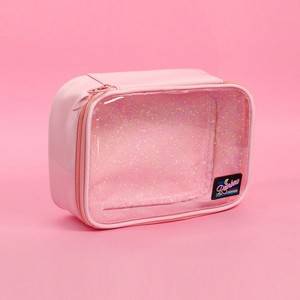 Transparent starry square cosmetic bag Korea ins girl heart large capacity hand account peripheral storage box