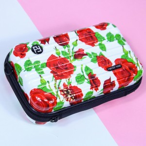 Korean version of the net red makeup box bag waterproof overnight wash bag shoulder messenger bag 7-inch PC color pattern small square bag