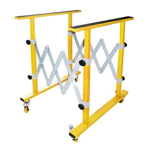 MULTI-FUNCTIONAL SAW HORSE   Adjustable  stand Flexible conveyor with wheels