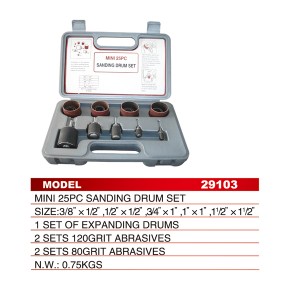 Drum Sander Kit, 25 Pcs Spindle Sanding Drum Sander Tool Kit Set with Case for Drill Press, Home Improvement, Hobbies, DIY