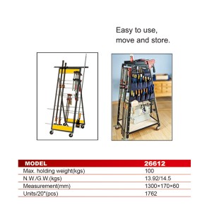 MOBILE CLAMP RACK   The mobile clamp rack is useful for woodworking workers