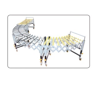 mobile industrial flexible roller conveyor    roller table conveyor  heavy duty standard industrial flexible roller conveyor