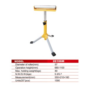 26106M ROLLER STAND SERIES   Roller frame series  stand  Single roller support stand