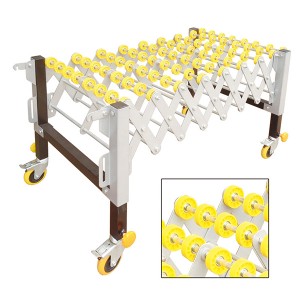 mobile industrial flexible roller conveyor    roller table conveyor  heavy duty standard industrial flexible roller conveyor