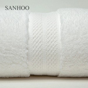 SANHOO Egyptian Cotton 32S Soft Satin Cuff Satin Edge Hotel Towel Sets