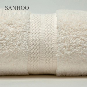 SANHOO Egyptian Cotton 32S Soft Satin Cuff Satin Edge Hotel Towel Sets