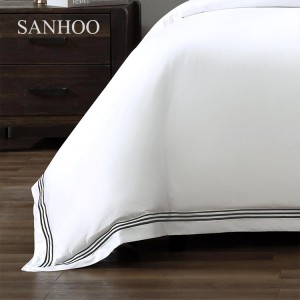 SANHOO Embroidery 400TC White Star Hotel Bedding Set Luxury 60S Hotel Linens