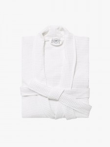 SANHOO Star Hotel Waffle Bathrobe White Absorbent