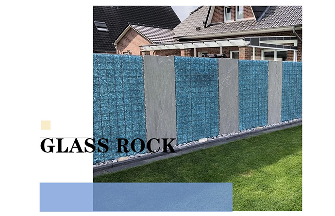 China Gold Supplier for Crushed Glass -  Decorative Colored Glass Rocks Glass Stone for Garden – Sanlei