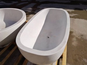 hand carved polish marble bathtub for hotel project home use