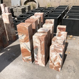 Garden landscaping stone Red onyx fountain set