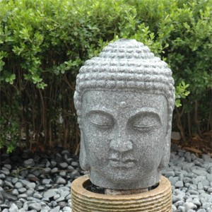 granite buddha head fountain