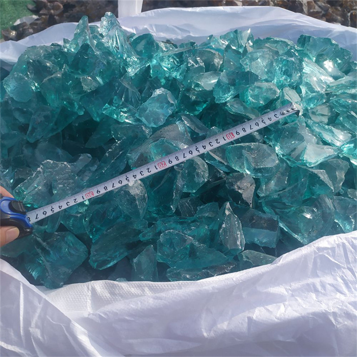 turquoise glass rocks for gabion and garden decoration Featured Image