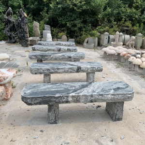 Natural mountain wave granite carving shape bench
