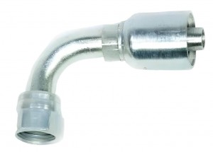 Female Metric L-Swivel 90° Elbow | Ball Nose Corrosion-Resistant Fitting