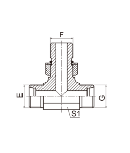 Branch Tee UN / UNF Thread Adjustable Stud Ends With O-Ring Sealing