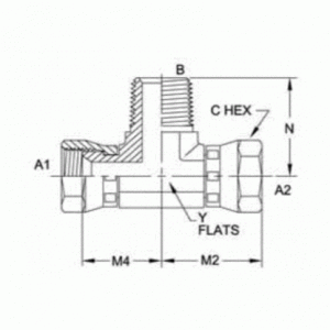 SAE J476 Compliant FJS-FJS-MP Tee | Corrosion-Resistant Plating