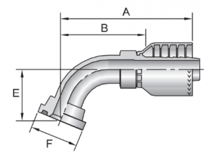 SAE Code 61 Flange Head – 67-1/2° Elbow | Optimized Fluid Flow