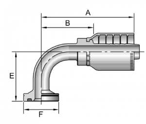 SAE Code 62 Flange Head – 90° Elbow | Durable Hydraulic Connection