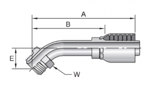 Male Inverted SAE 45° – Swivel – 45° Elbow | Precision Hydraulic Connections