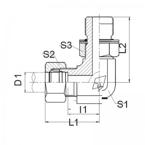 ISO 6149 90° Elbow Metric Thread Adjustable Stud Ends | Angled Connections