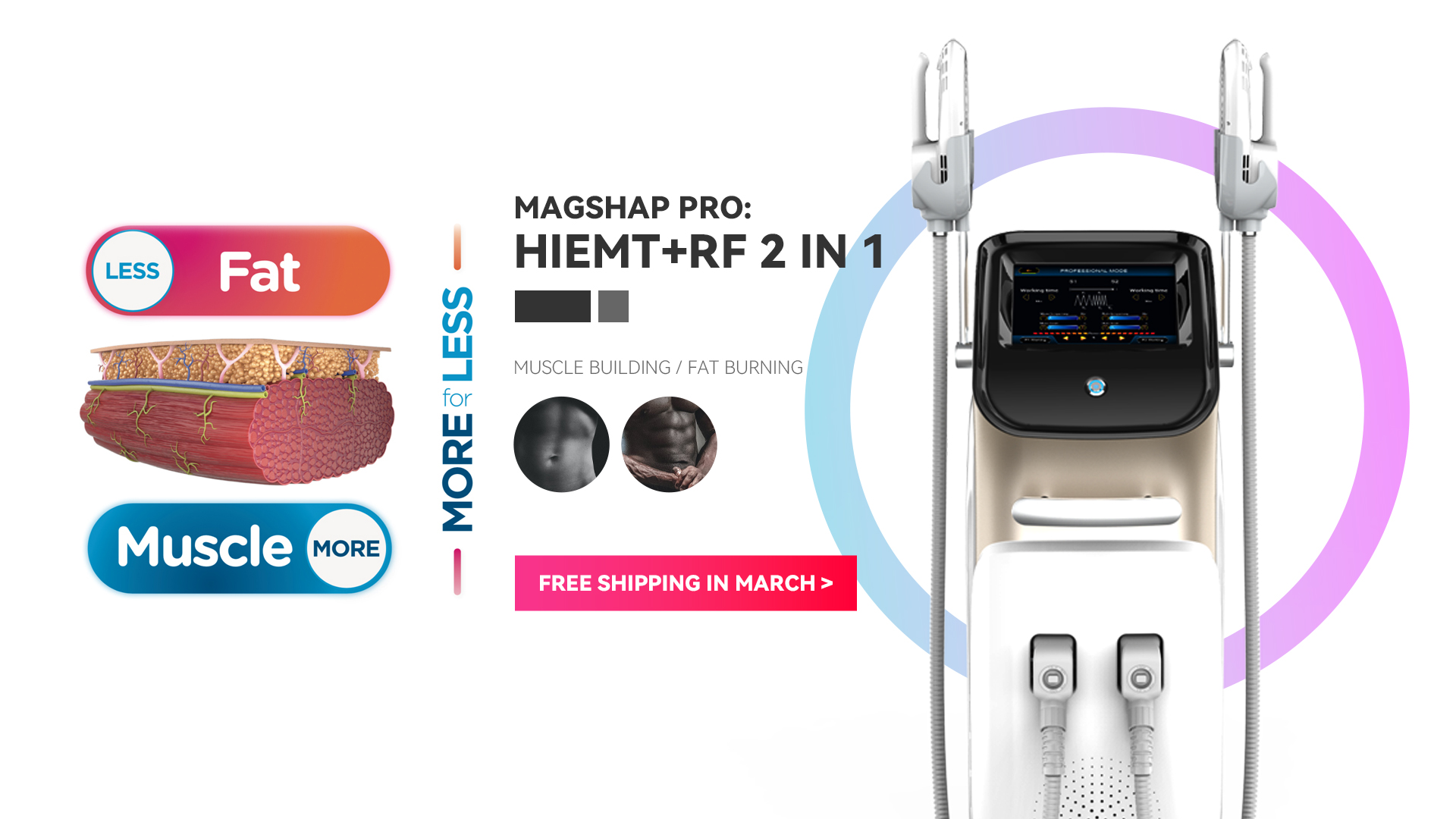 One of Hottest for Non Surgical Body Contouring Machine - Magshape pro- HIEMT + RF 2 IN 1 device – Sano