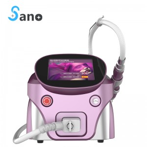 Portable Q Switch Nd Yag Laser tattoo removal picolaser using carbon gel