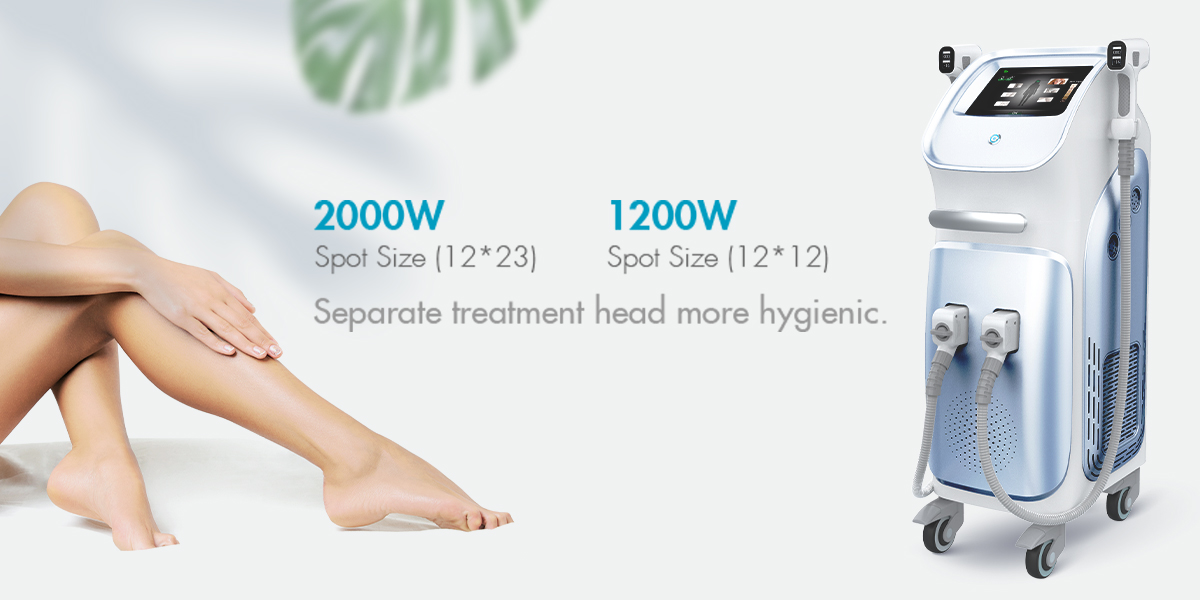 The Advantages of Double Handles in HIDL-MAX 1200W+2000W High Intensity Diode Laser Hair Removal System