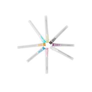 Disposable sterile medical injection syringe needle