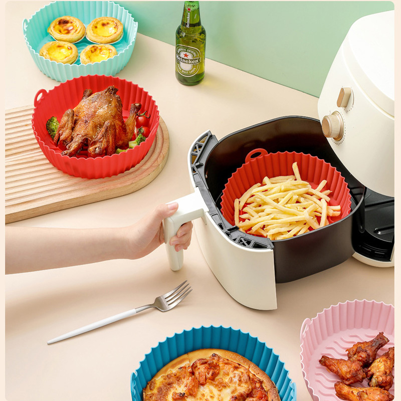 Air Fryer Silicone Pot, Food Grade Non Stick Air Fryer Silicone Liners, Air  Fryers Oven Accessories