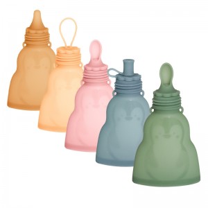 Resuable Silicone Milk Storage Bag with Four Styles of Silicone Lids