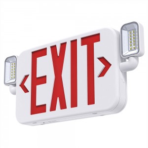 High definition Emergency Light Combo With Battery Backup - Two Adjustable Heads Emergency Exit Combo – SASELUX