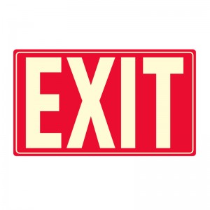 Flourescent LED Exit Sign Emergency For Escape