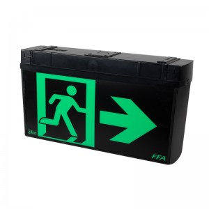 AS2293 SAA Listed Black Housing Green Running Man LED Emergency Exit Sign Light