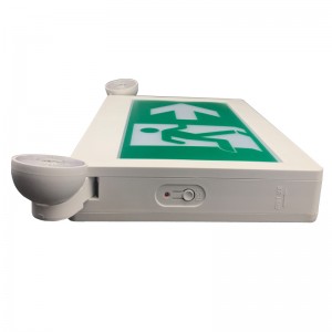 Green Running Man Lighted Exit Sign Combo