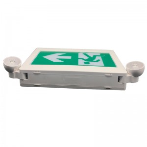 Green Running Man Lighted Exit Sign Combo