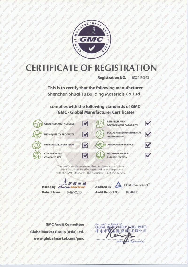 Certificado de fabricante global