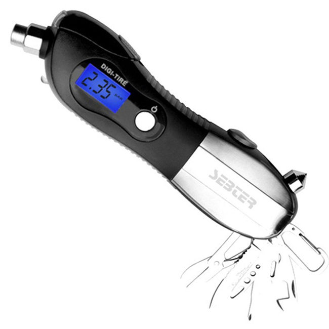 High Quality Auto Escape Tool - Digital Display Stainless Steel Tire Pressure Gauge 009B – Sebter