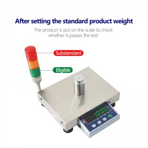 Portable table scale with printer and alarm warning