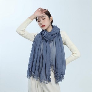 Factory For Cashmere Modal Scarf - Autumn And Winter Modal New Soft Pleated Solid Color Lady’s Scarf – JIECHEN
