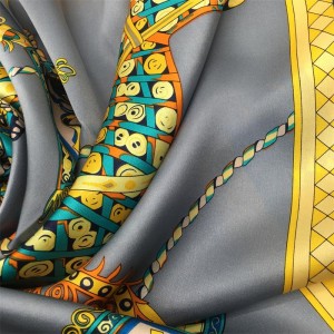 Luxury Scarf Satin Silk Scarf 108*108 Women Design Custom Printing Logo – 2