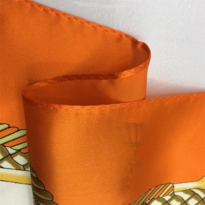Luxury Silk Satin Scarf 110*110 Oem Design Custom Printing Logo Scarves For Women