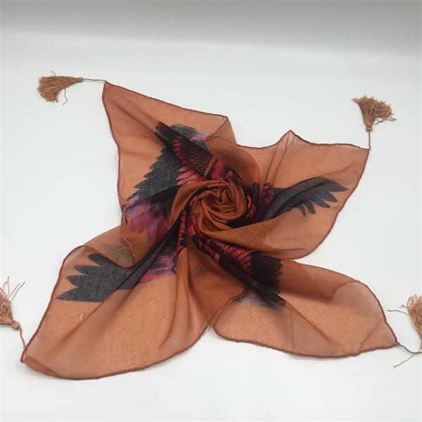 Best-Selling Polyester Bandanas – Voile Polyester Viscose Square Eagle Tassles Scarf – JIECHEN