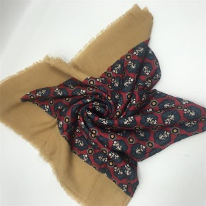 Factory Directly Supply Twill Silk Scarf 130*130 - Pure Square Silk Wool Double Faced Layer Pashmina Shawls For Women Winter – JIECHEN